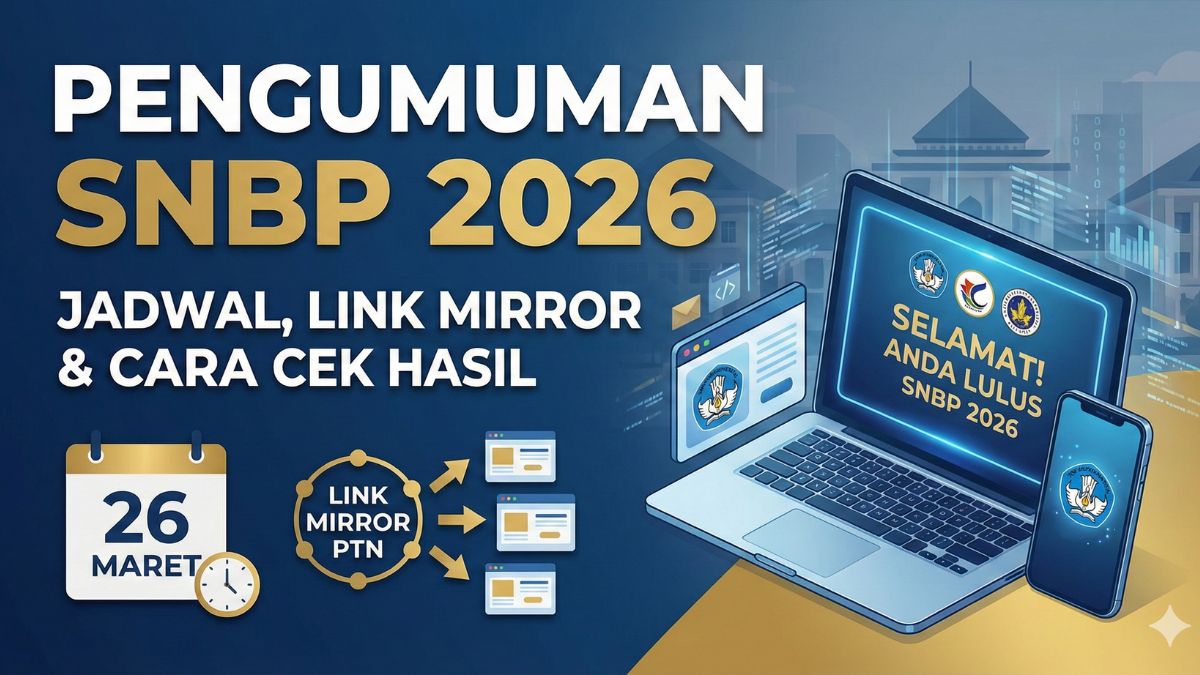 Jadwal Pengumuman SNBP 2026, 31 Maret 2026, Cara Cek Hasil Seleksi di Link Utama