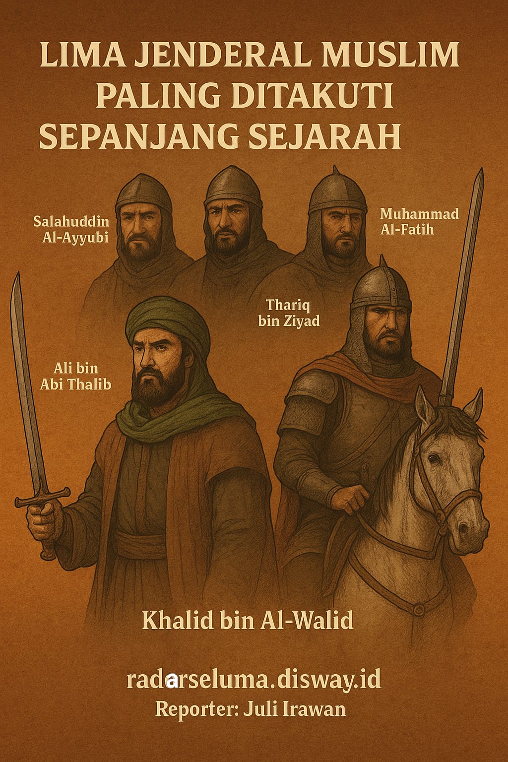 Lima Jenderal Muslim Paling Ditakuti Sepanjang Sejarah: Strategi, Keberanian, dan Keteguhan Iman