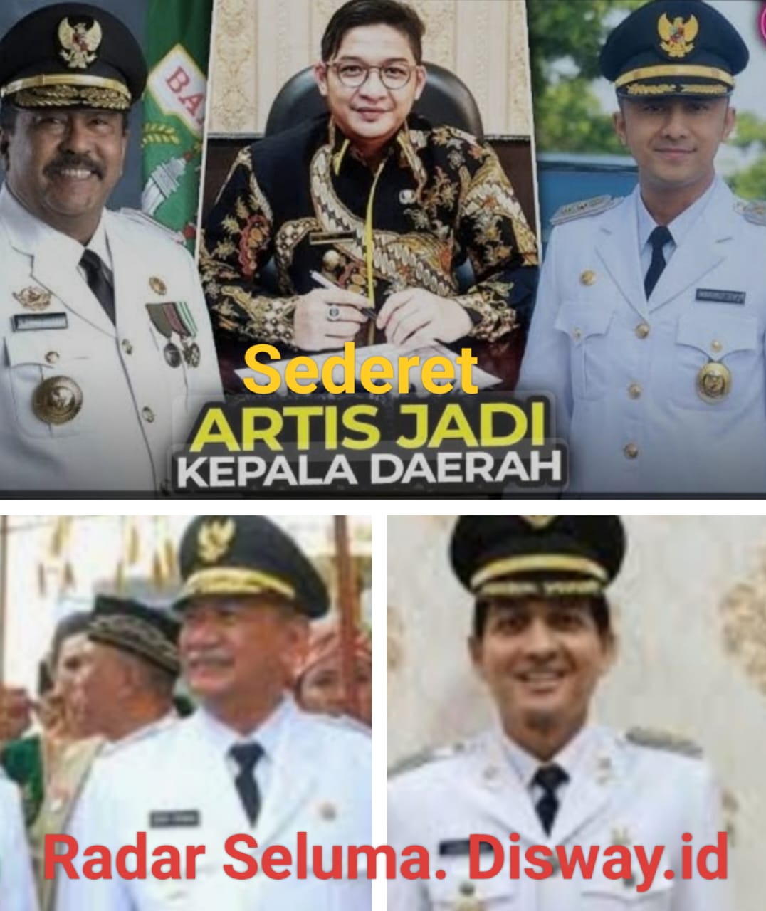 Inilah Sederet Artis Indonesia Jadi Kepala Daerah, Walikota sampai Gubernur Part Dua