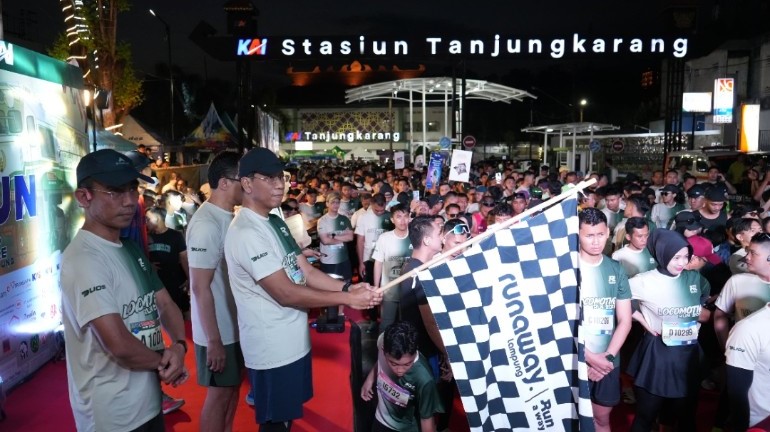   PT KAI Divre IV Tanjungkarang Gelar Kegiatan Lari di Kota Bandarlampung