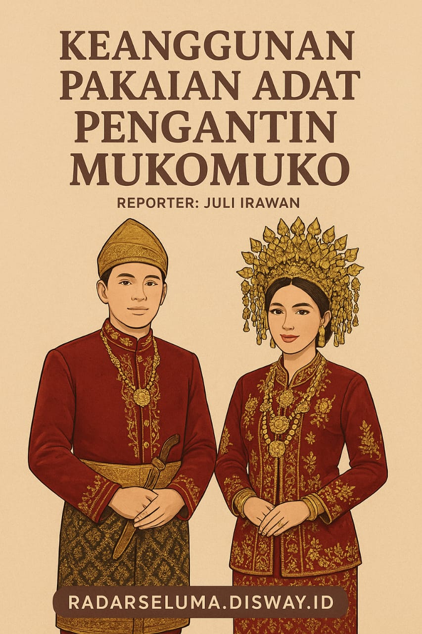 Keanggunan Pakaian Adat Pengantin Mukomuko: Simbol Kehormatan dan Warisan Budaya Leluhur