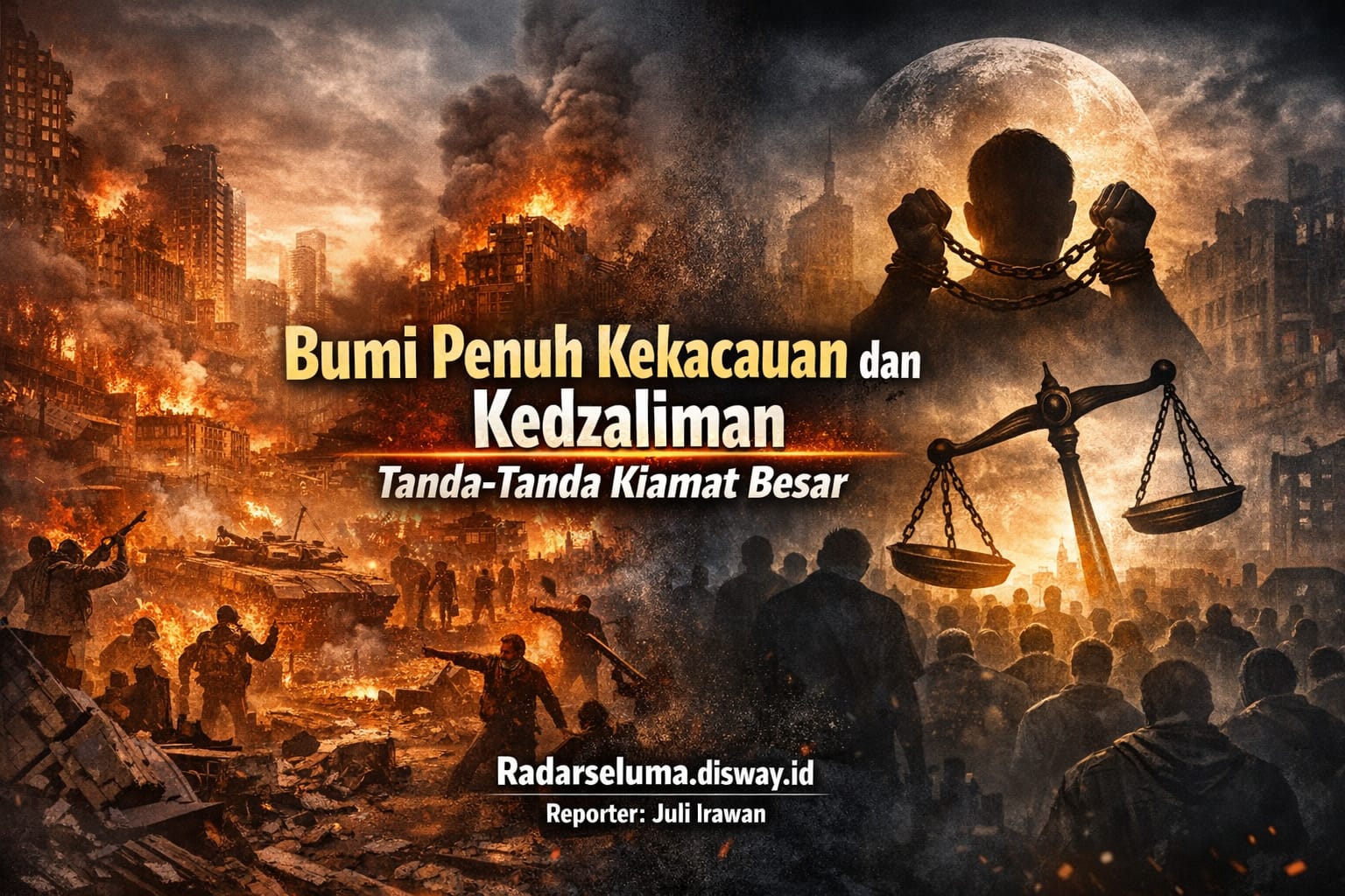 Bumi Penuh Kekacauan dan Kedzaliman: Isyarat Kiamat Besar Saat Keadilan Lenyap dan Manusia Kehilangan Nurani
