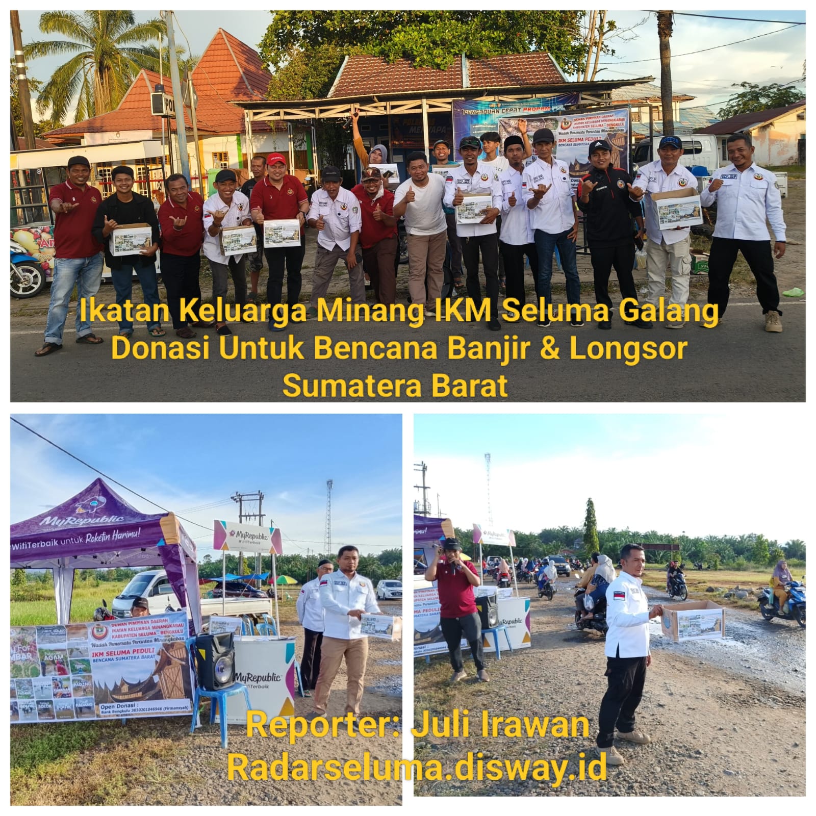 Dalam Tempo Sehari, IKM Seluma Berhasil Galang Donasi untuk Sumatera Barat Tembus 16 Juta Lebih