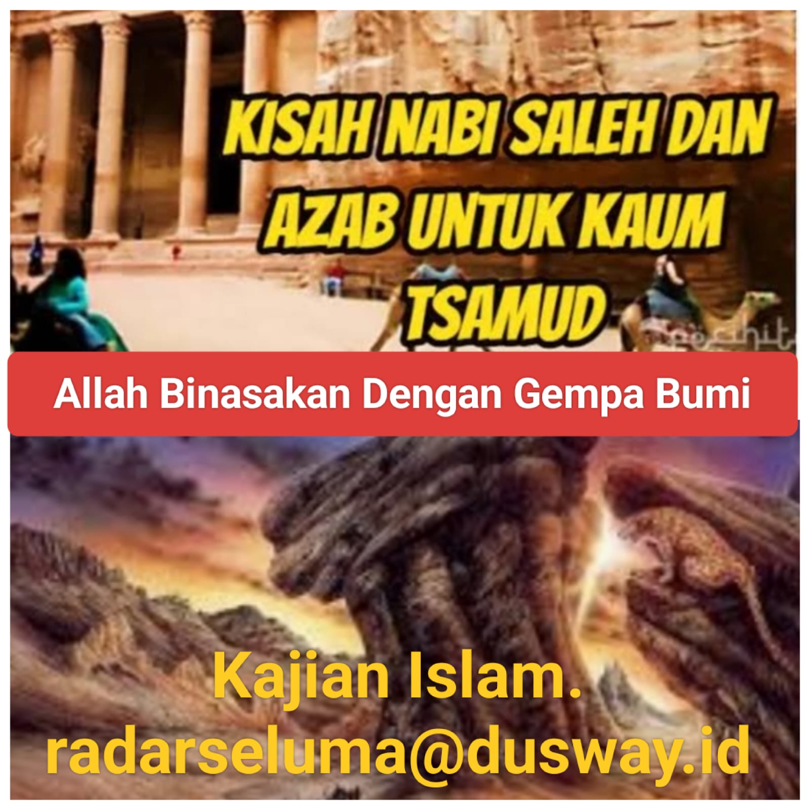 Kisah Nabi Saleh AS, & Kaum Tsamud Umat Nabi Saleh Dilanda Gempa Bumi Hingga Binasa