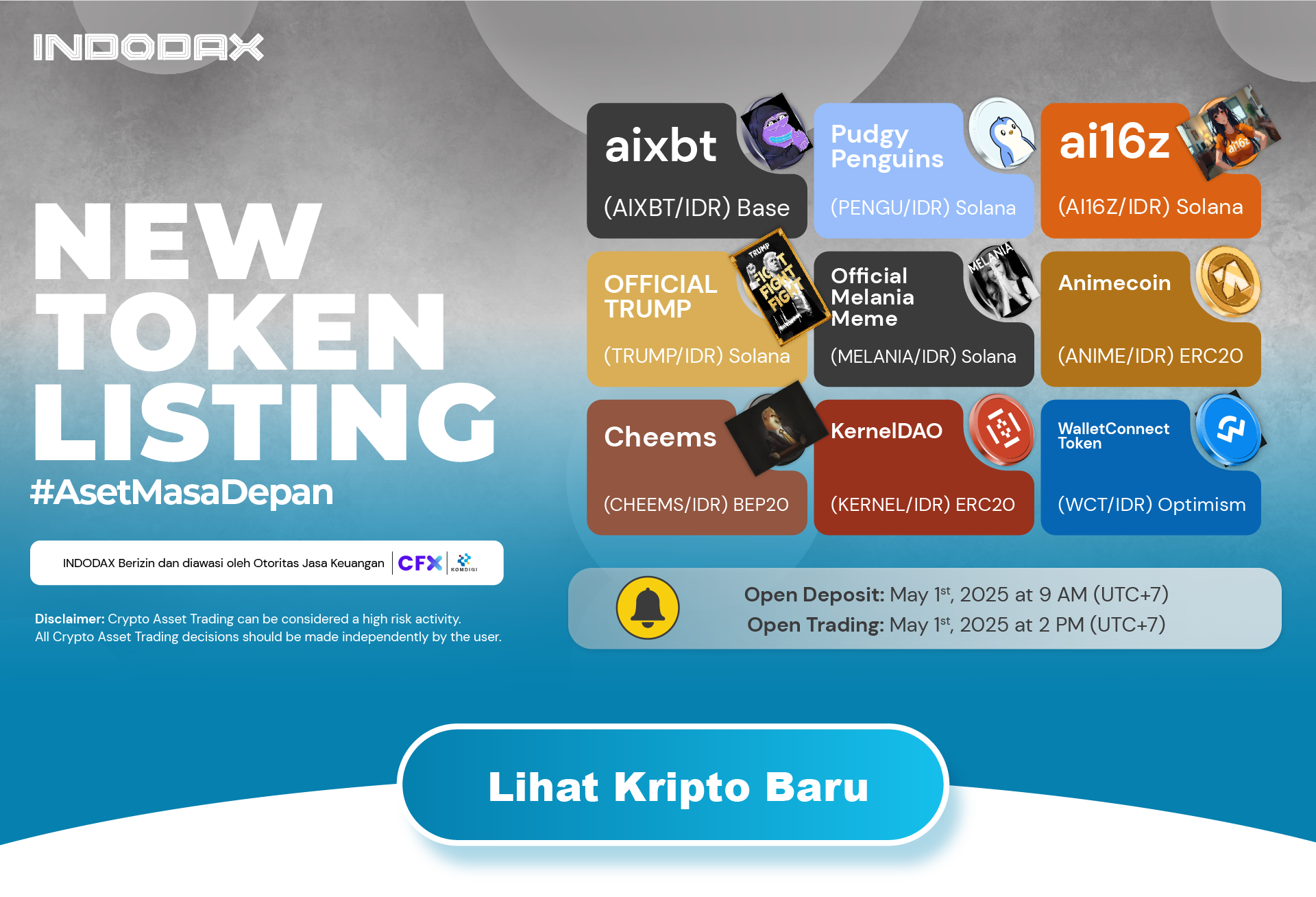 OFFICIAL TRUMP (TRUMP) Listing di INDODAX!