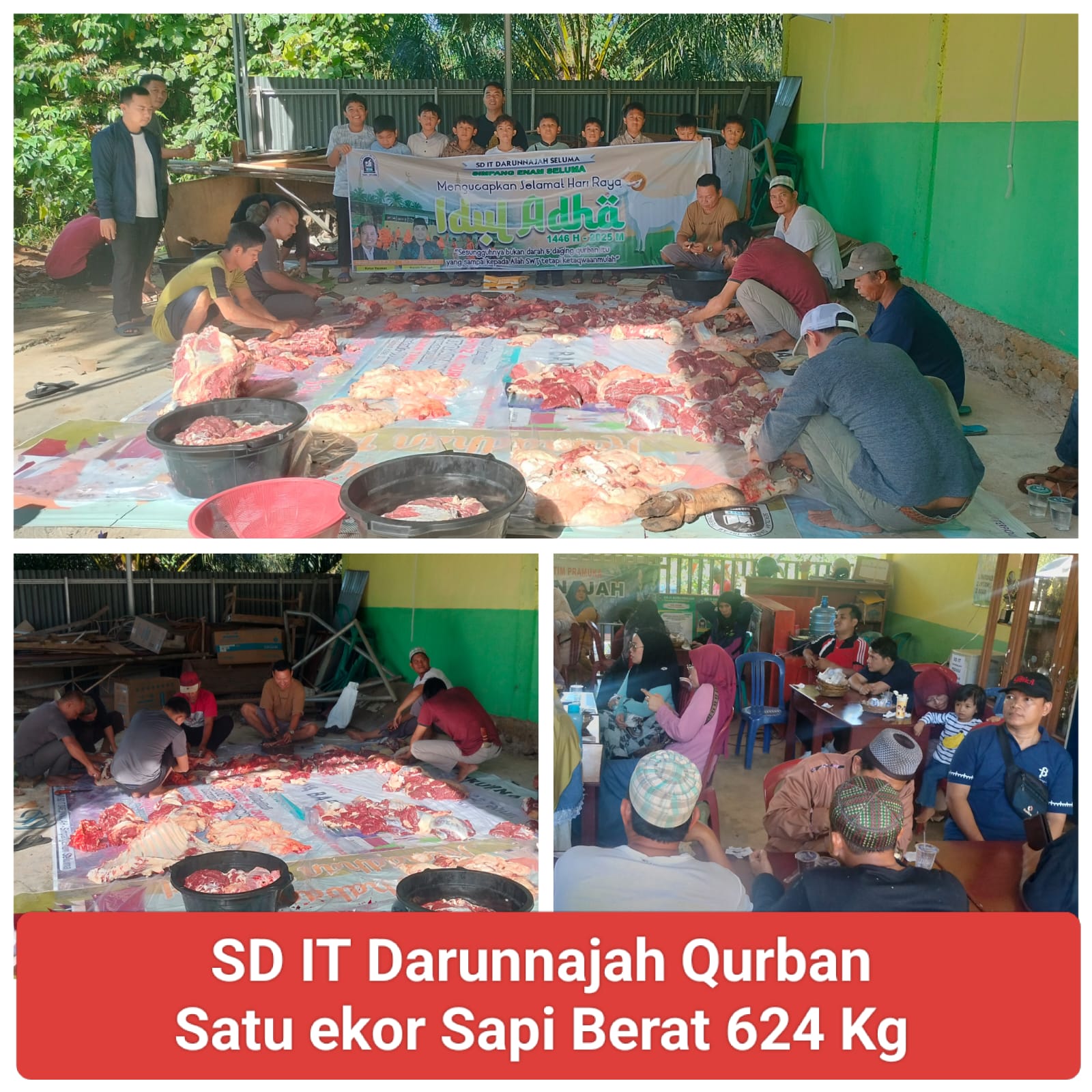 SD IT Darunnajah Sembelih Sapi 624 Kg di Hari Raya Idul Adha 1446 H