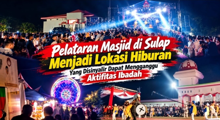 Penggunaan Halaman Masjid Jadi Tempat Hiburan dan Pasar Malam, Dipertanyakan Warga