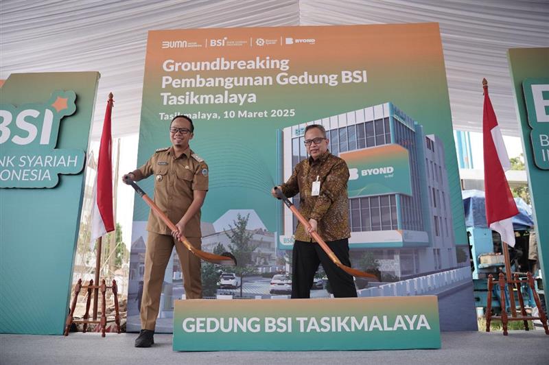 Dorong Inklusi Keuangan dan Ekonomi Syariah, BSI Bangun Gedung Modern Ramah Lingkungan di Tasikmalaya