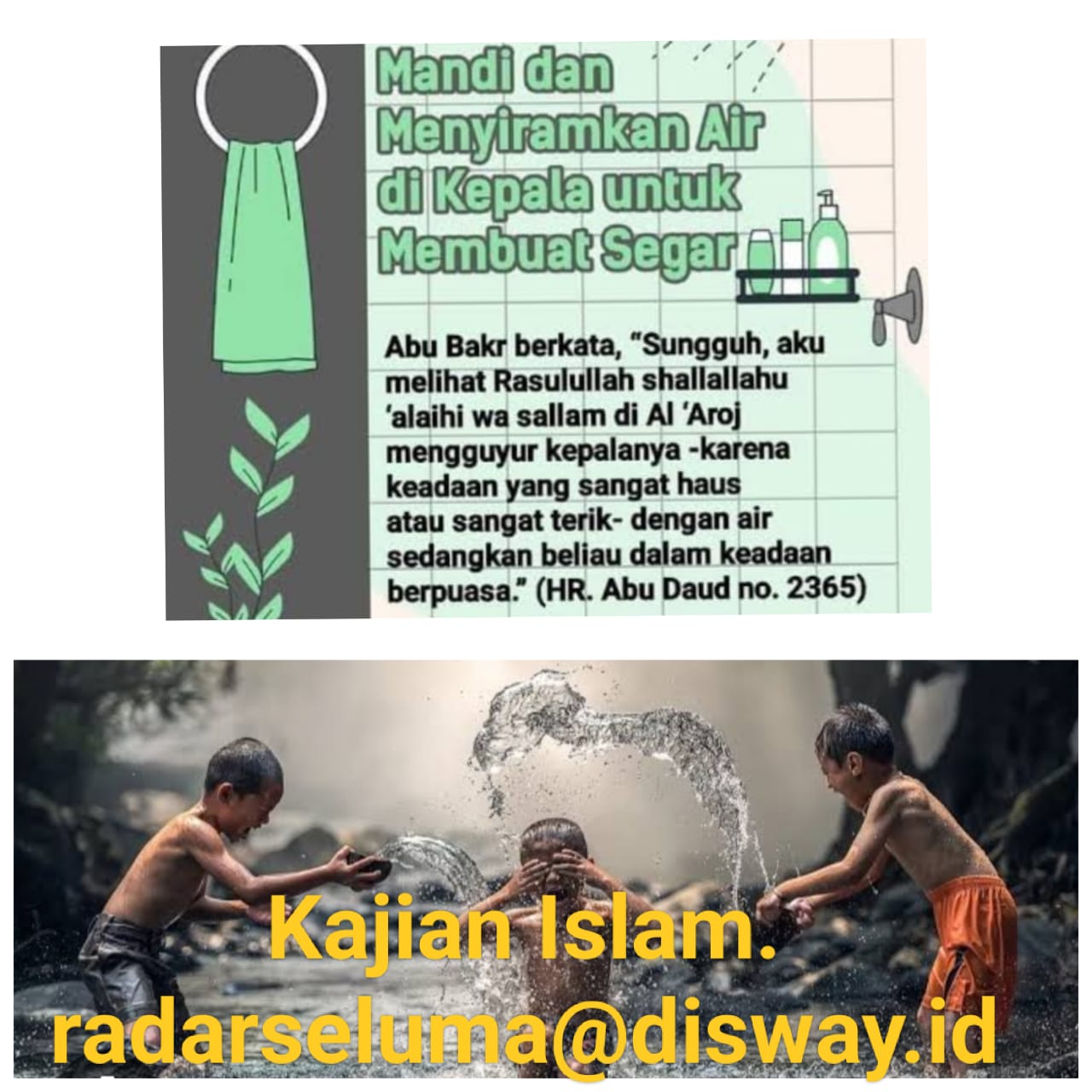 Bagaimana Pandangan Islam Orang Mandi Saat Puasa Dengan Tujuan Ingin Menyegarkan Badan. ? Ini Penjelasannya.!!