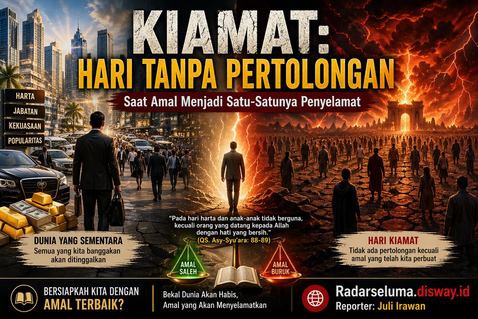 “Kiamat: Hari Tanpa Pertolongan, Saat Amal Menjadi Satu-Satunya Penyelamat”