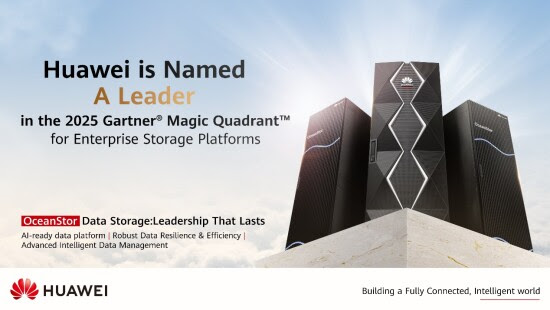 Huawei Leader  di Gartner® Magic Quadrant™ untuk Platform Penyimpanan Perusahaan, 2025