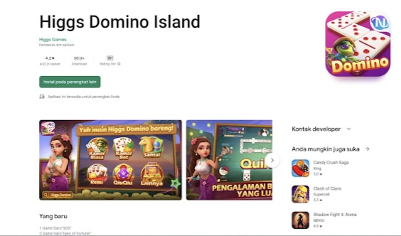 Resmi Kominfo Blokir Akses Aplikasi Judi Online Higgs Domino Island dan All Store dan Play Store 