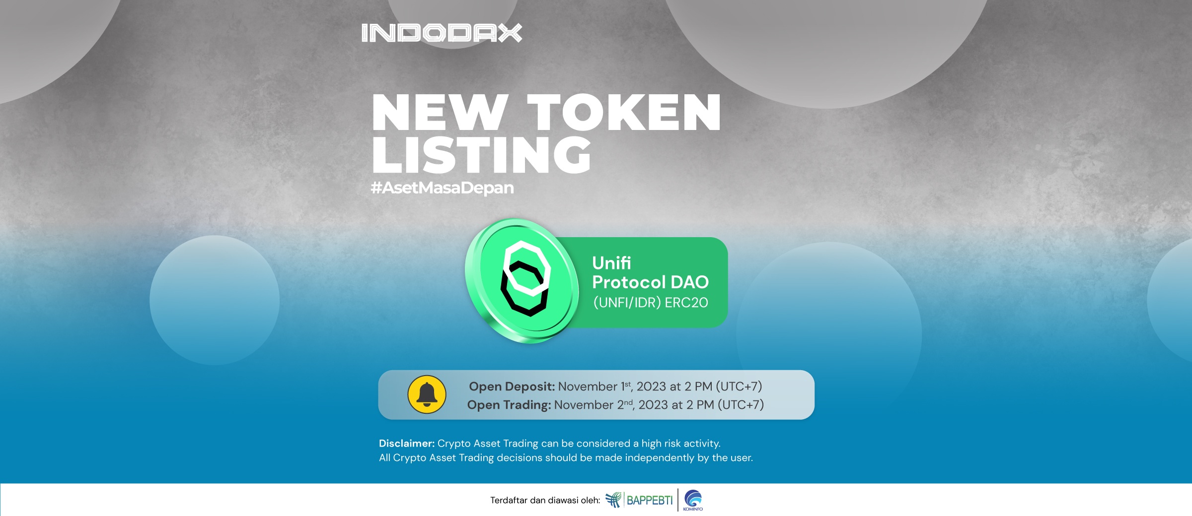 Lagi Kripto Baru Listing di Indodax, Kali Ini UNFI Listing di INDODAX