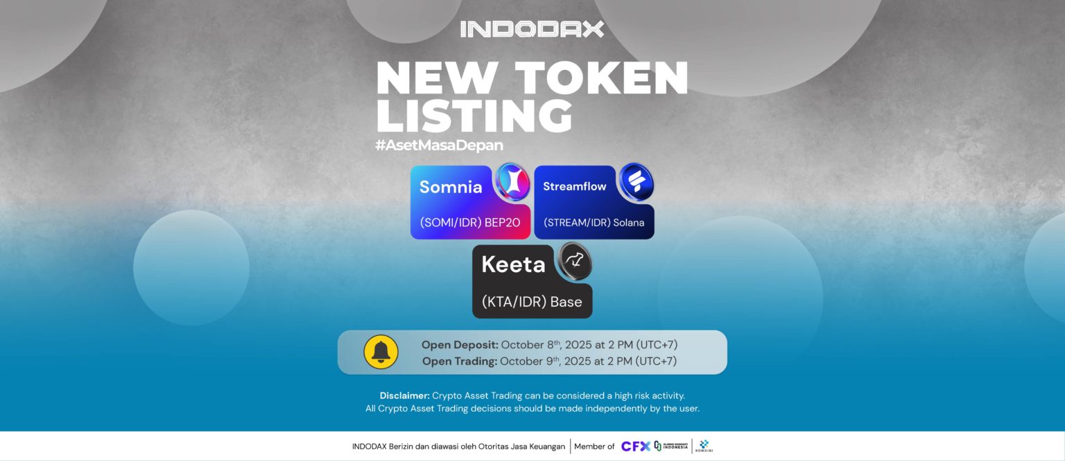   Tambah Lagi Kripto di Indodax, Somnia (SOMI) Kini Hadir