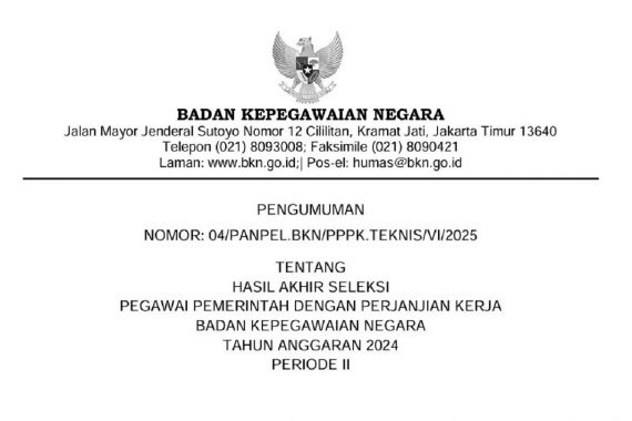 Pengumuman Kelulusan PPPK Tahap 2 Dirilis, Ini Info Resmi dari BKN, Namun Honorer K2 Kecewa