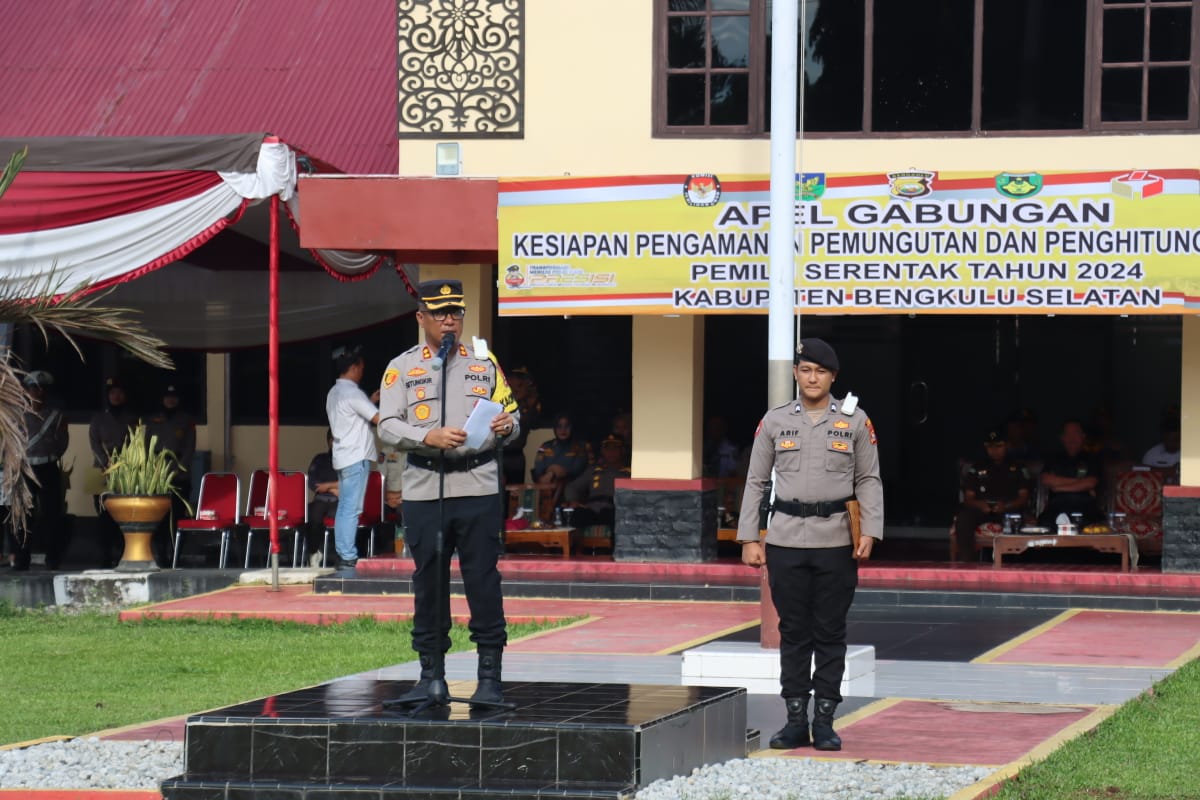 Pengamanan Pemilu 2024, Ratusan Personil Disiapkan Polres Bengkulu Selatan