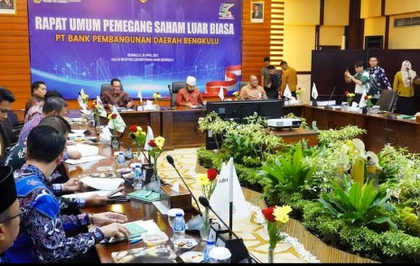 Pemegang Saham Bank Bengkulu Gelar RUPS LB, Serahkan Nama Pejabat ke OJK 