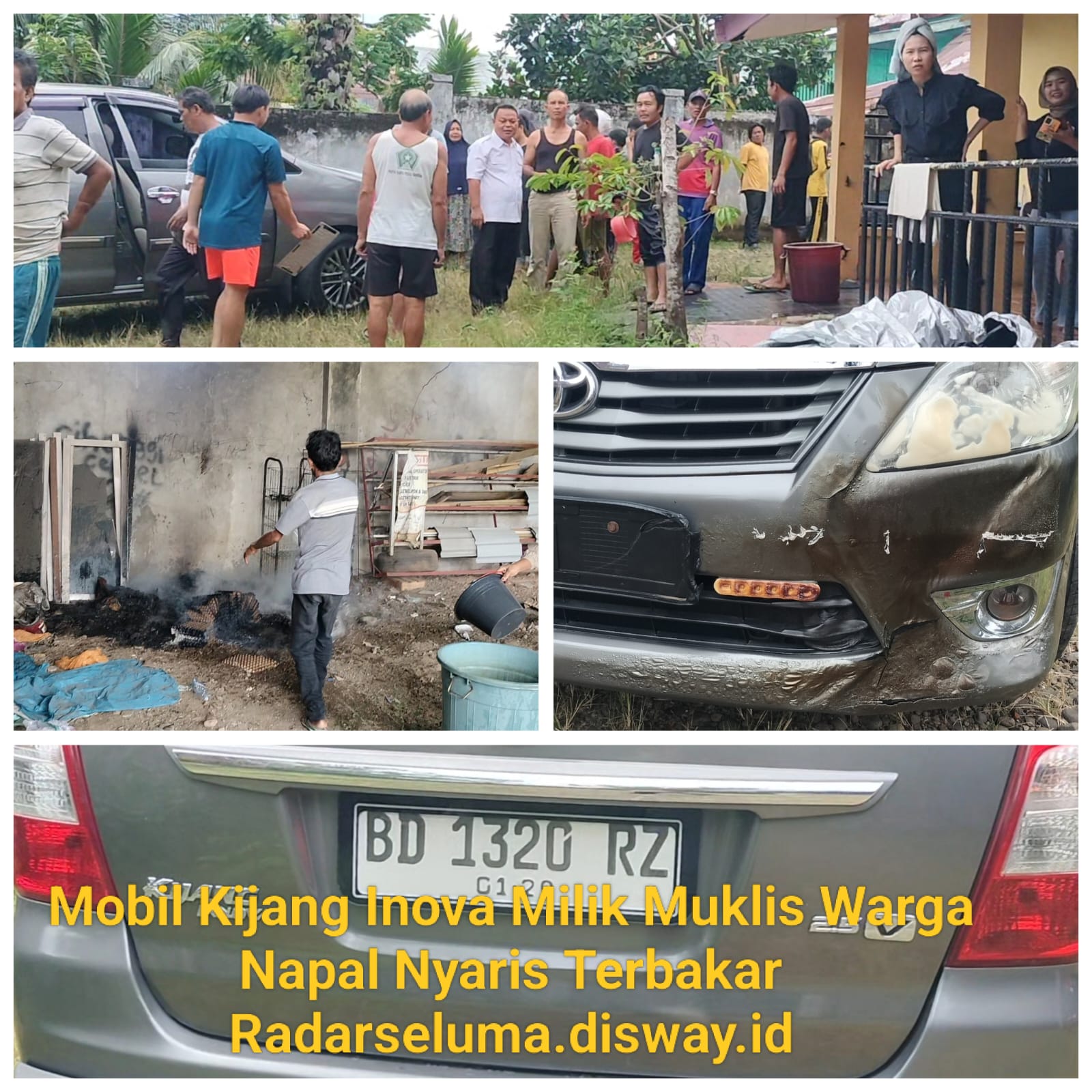 Mobil Kijang Inova Milik Warga Napal Nyaris Terbakar dan Berhasil Diselamatkan 