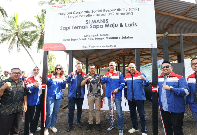 CSR Elnusa Petrofin Berikan Ternak Sapi ke Kelompok Tani, Si Manis 