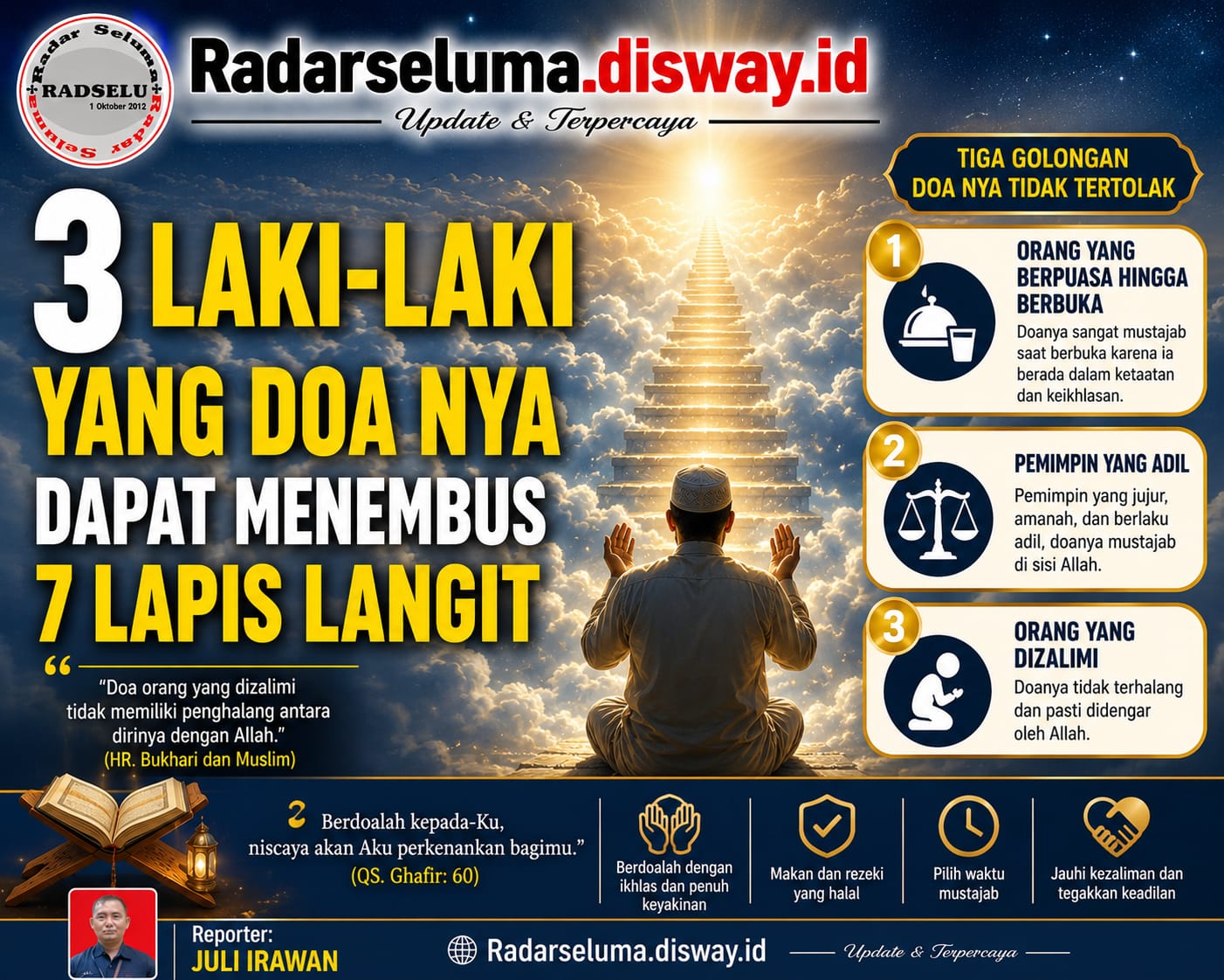 3 Laki-Laki yang Doanya Menembus Tujuh Lapis Langit: Siapa Saja Mereka?
