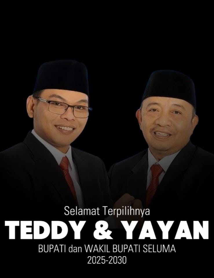 Semua Kecamatan di Seluma Dimenangkan Teddy-Gustianto, Raih 76.598 Suara