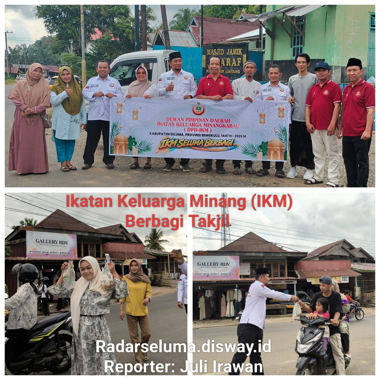 IKM Seluma Tebar Berkah Ramadhan: 300 Porsi Sate Padang & Minuman Segar Dibagikan di Simpang Bendungan Seluma