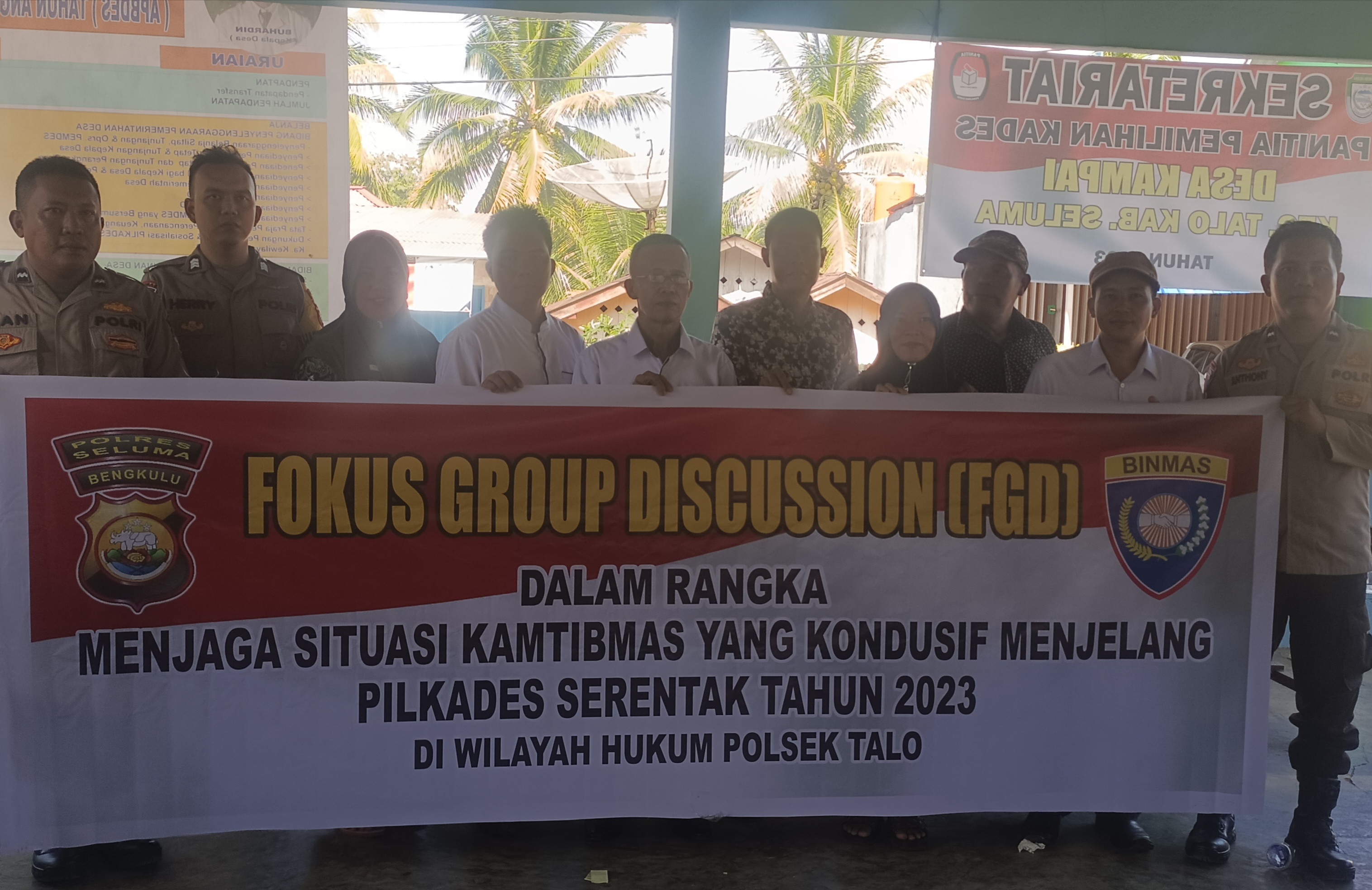 Jelang Pilkades, Polsek Talo Gelar Fokus Group Discussian 