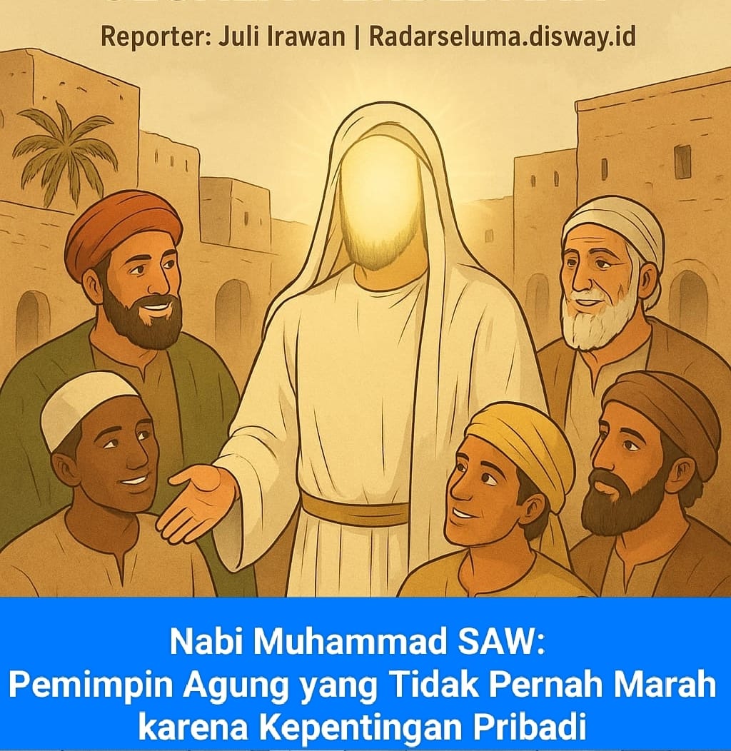 Nabi Muhammad SAW: Pemimpin Agung yang Tidak Pernah Marah karena Kepentingan Pribadi  
