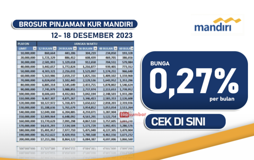 Memulai Usaha Tapi tak Punya Modal Bank Mandiri Buka Peluang Pinjaman KUR Khusus Pelaku Usaha Mikro UMKM