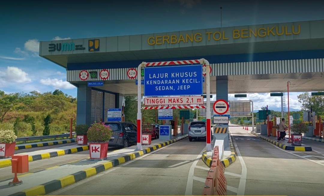  Volume Kendaraan di Tol Bengkulu–Taba Penanjung Naik 13,55% Saat Lebaran