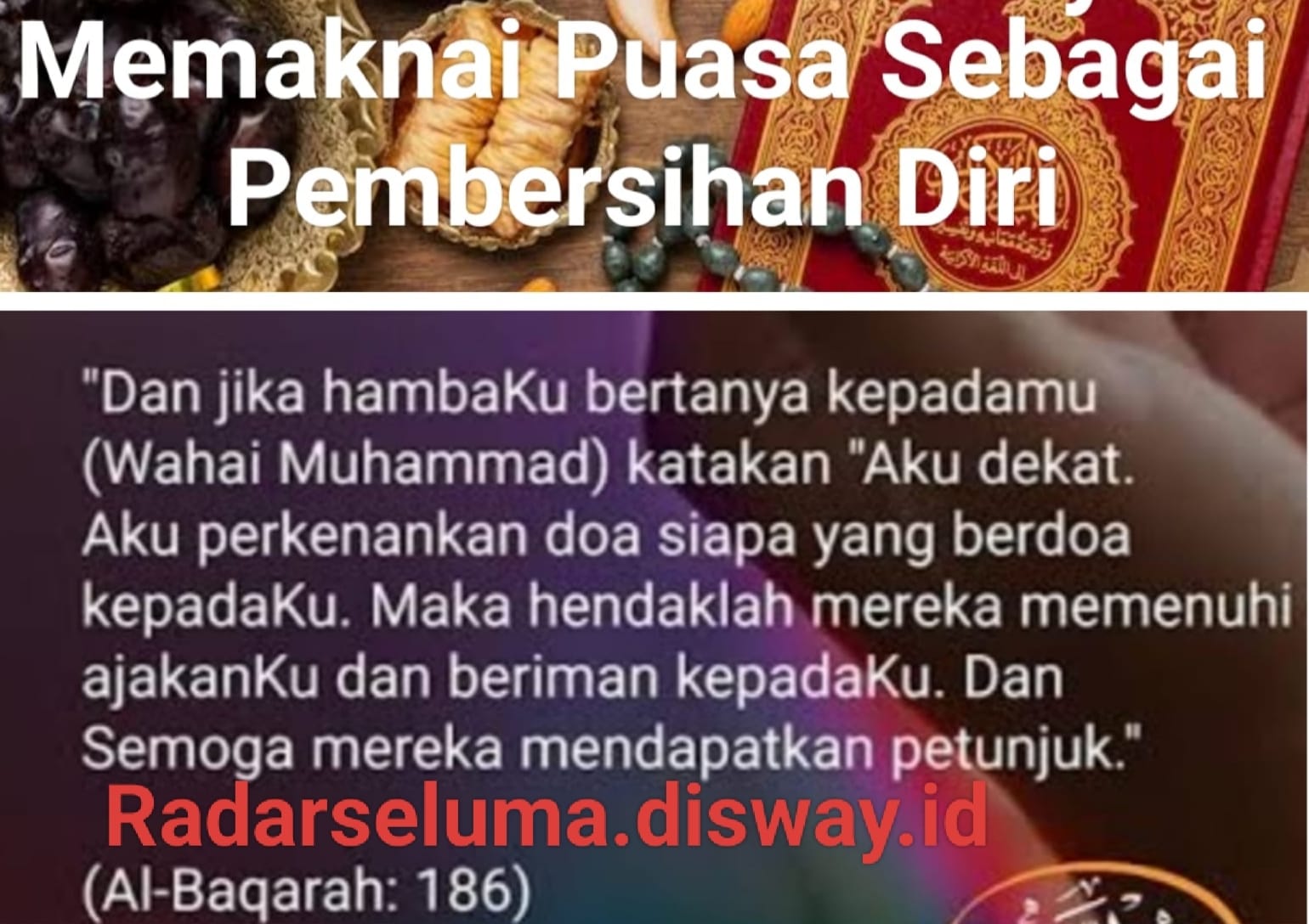Memaknai Puasa Sebagai Pembersihan Diri
