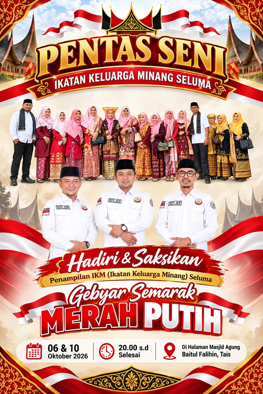 Saksikan Pentas Seni Ikatan Keluarga Minang, Semarakkan Merah Putih di Seluma