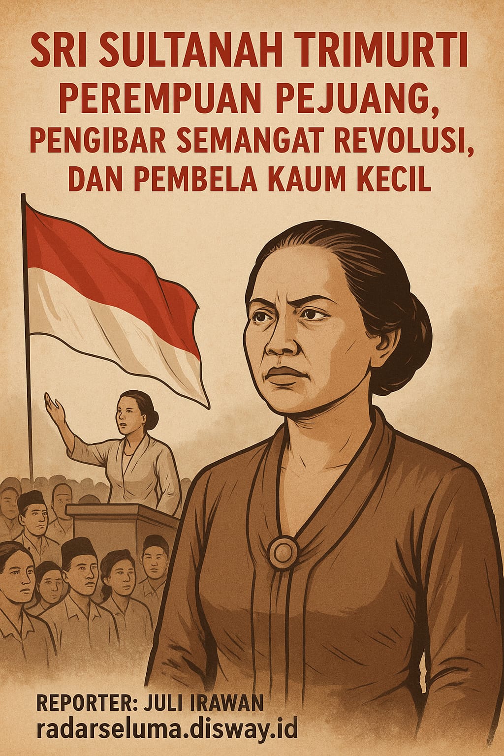 Inilah lah Sosok Sri Sultanah Trimurti: Perempuan Pejuang, Pengibar Semangat Revolusi, dan Pembela Kaum Kecil