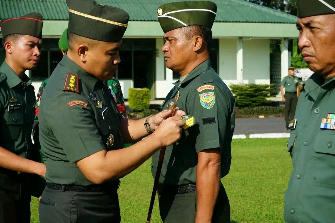 Dandim 0408/BS-K Bambang Santoso Pimpin Korps Raport Kenaikan Pangkat
