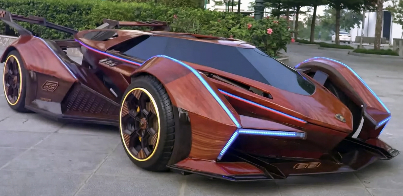 Mobil Unik Lamborghini Vision GT Konsep Mewah Yang Menggunakan Kayu Sebagai Bahan Bangunan