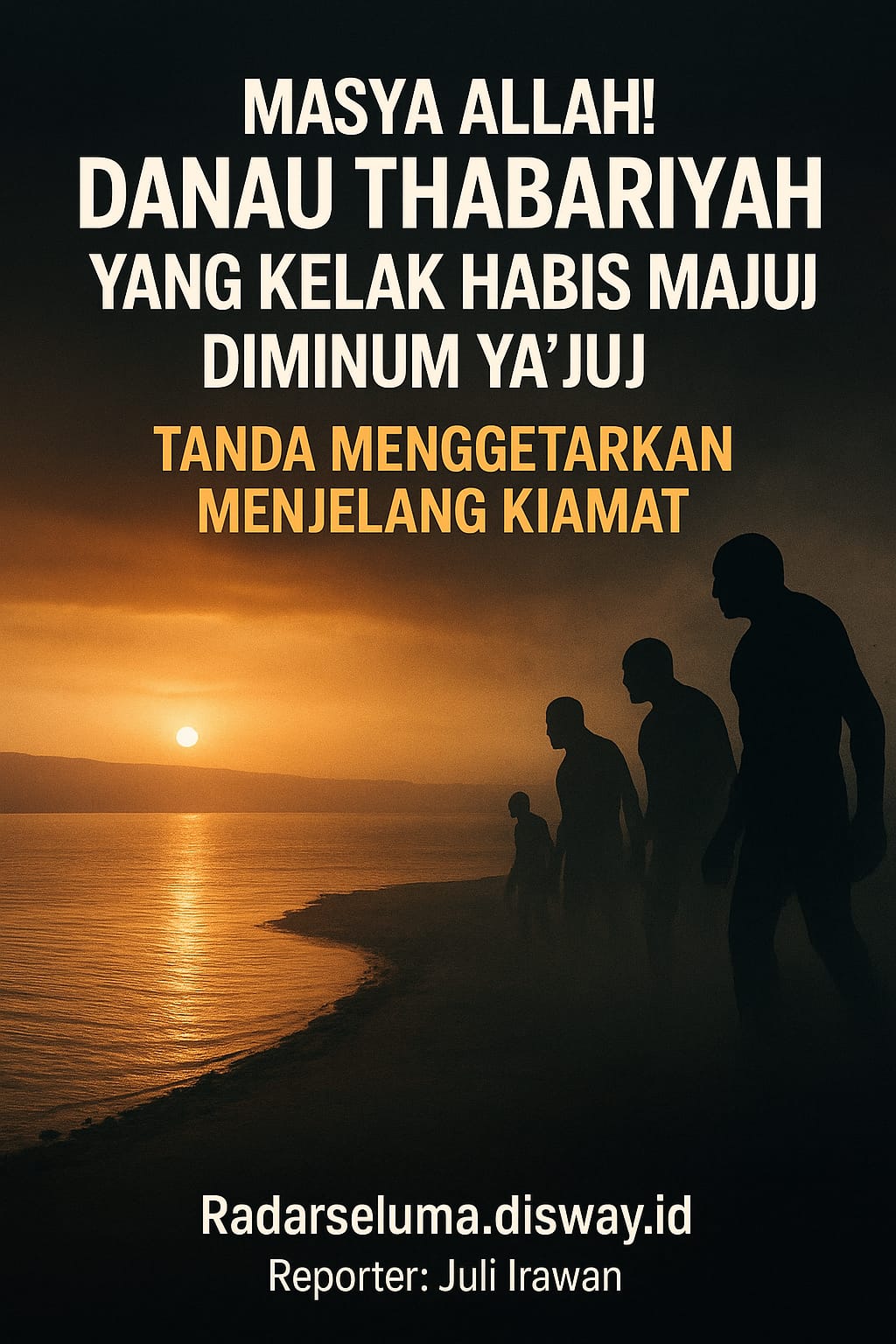 Masya Allah! Menggetarkan Akhir Zaman: Danau Thabariyah yang Kelak Airnya Habis Diminum Ya’juj dan Ma’juj