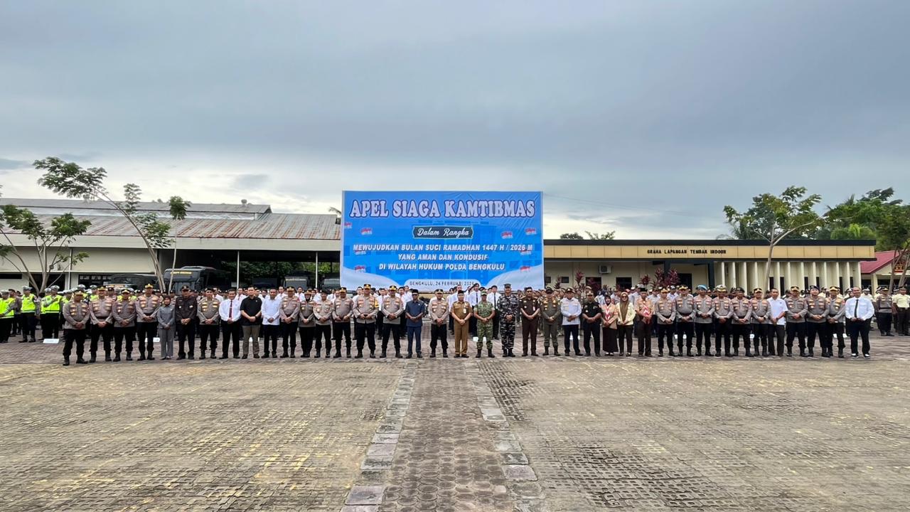Apel Siaga, Polda Bengkulu Perketat Pengamanan Ramadan 1447 H, Razia Jam Belajar Malam