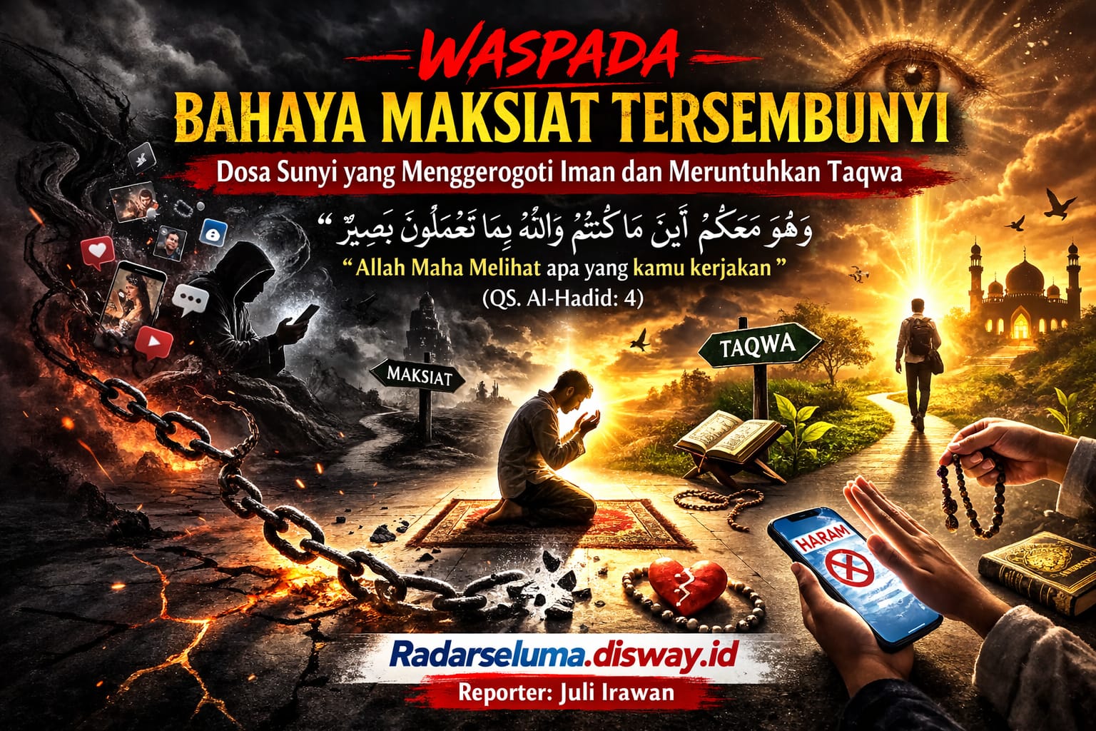 Waspada Bahaya Maksiat Tersembunyi: Dosa Sunyi yang Menggerogoti Iman dan Meruntuhkan Taqwa