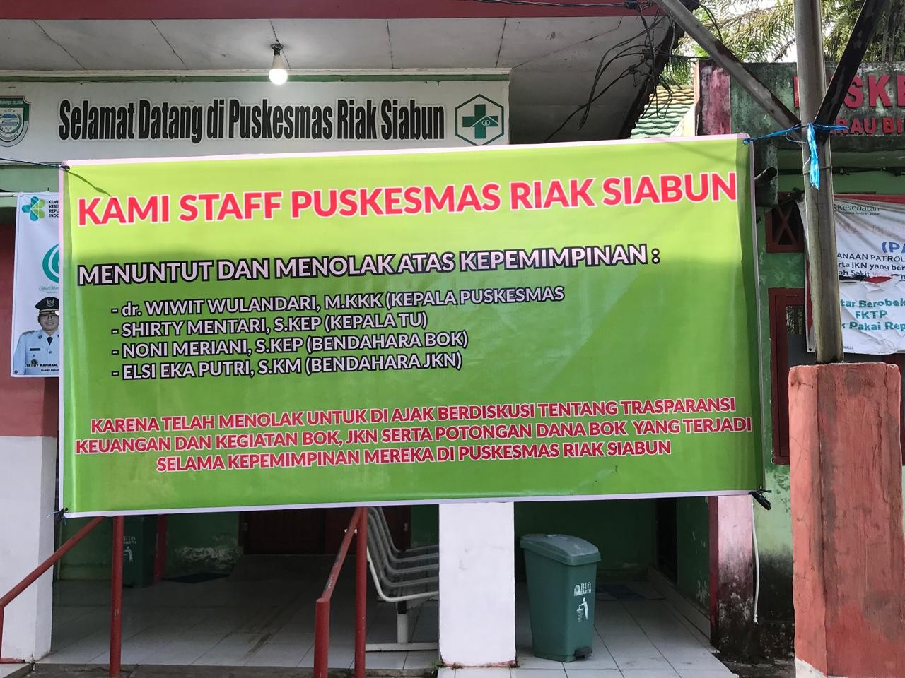 Ada Penolakan Terhadap Pimpinan Puskesmas Riak Siabun,  Dinkes Turun Cek Kebenarannya