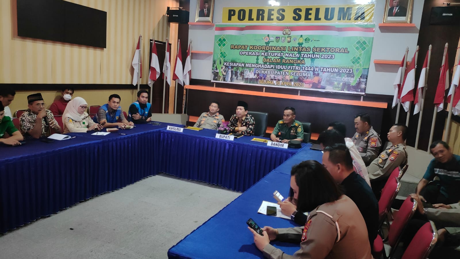 Sambut Lebaran 1444 H, Polres Seluma Gelar Rakor Lintas Sektoral