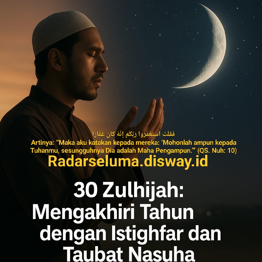 30 Zulhijah: Mengakhiri Tahun dengan Istighfar dan Taubat Nasuha Sebagai Bekal Hijrah Menuju Kebaikan