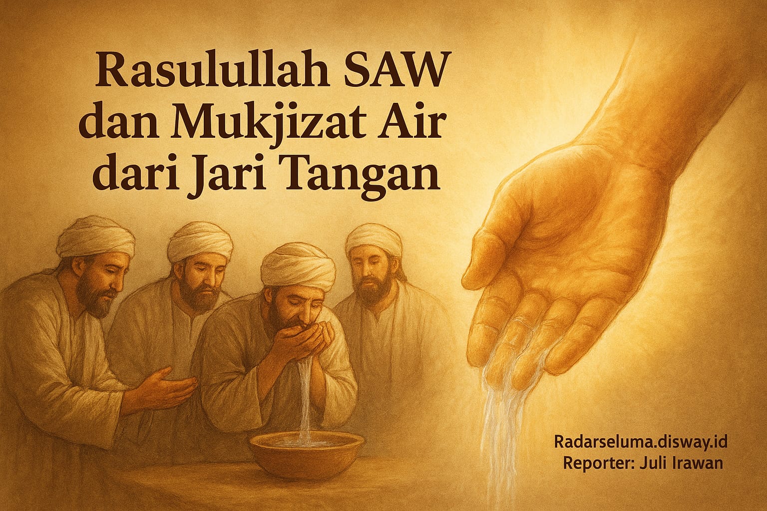 Rasulullah SAW dan Mukjizat Mengalirnya Air dari Jari Tangan: Bukti Kerasulan dan Kebesaran Allah SWT