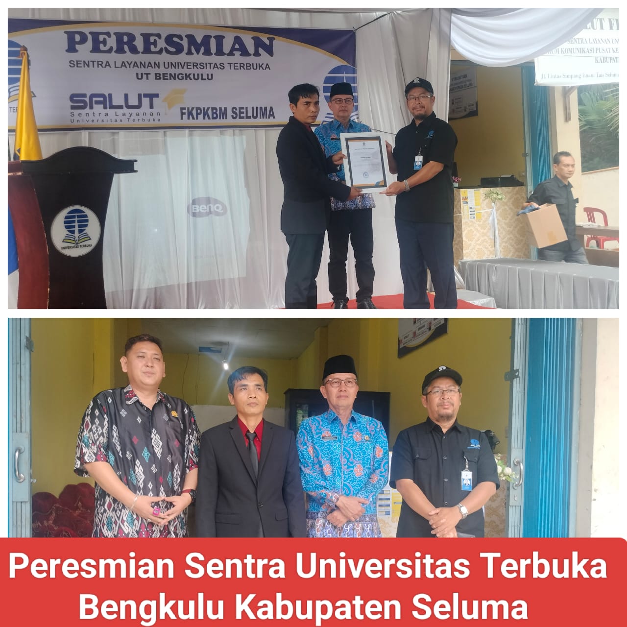 Direktur UT Bengkulu Resmikan  Sentra Layanan Universitas Terbuka Kabupaten Seluma.