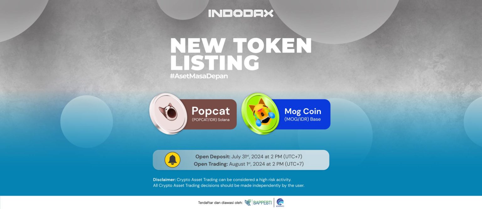 Popcat (POPCAT) & Mog Coin (MOG) Sudah Listing di INDODAX