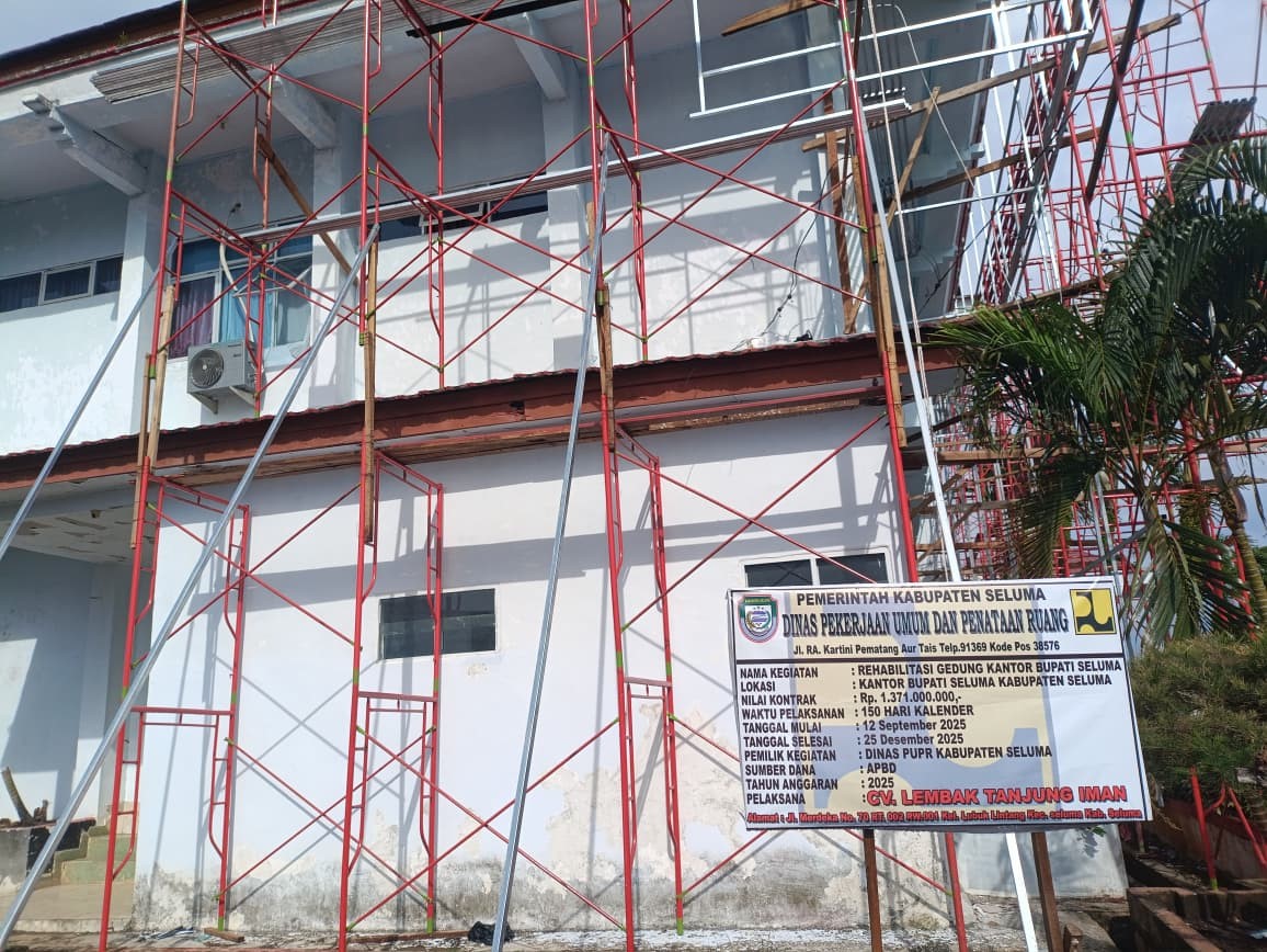  Revitalisasi Kantor Bupati Seluma Senilai Rp 1,3 M, Hanya Sentuh Bagian Depan Gedung