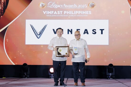 Produsen Mobil Listrik VinFast Filipina, Dapat Penghargaan Legacy Awards for Business 2025