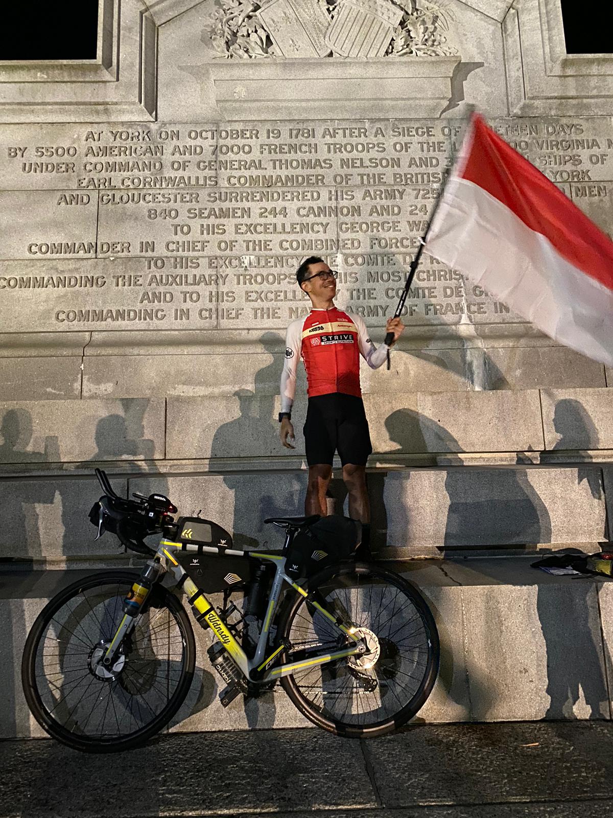   Dzaki Wardana, Pesepeda Indonesia  Sukses Gowes 6.720 km, Belah Garis Tengah Amerika  20 Hari