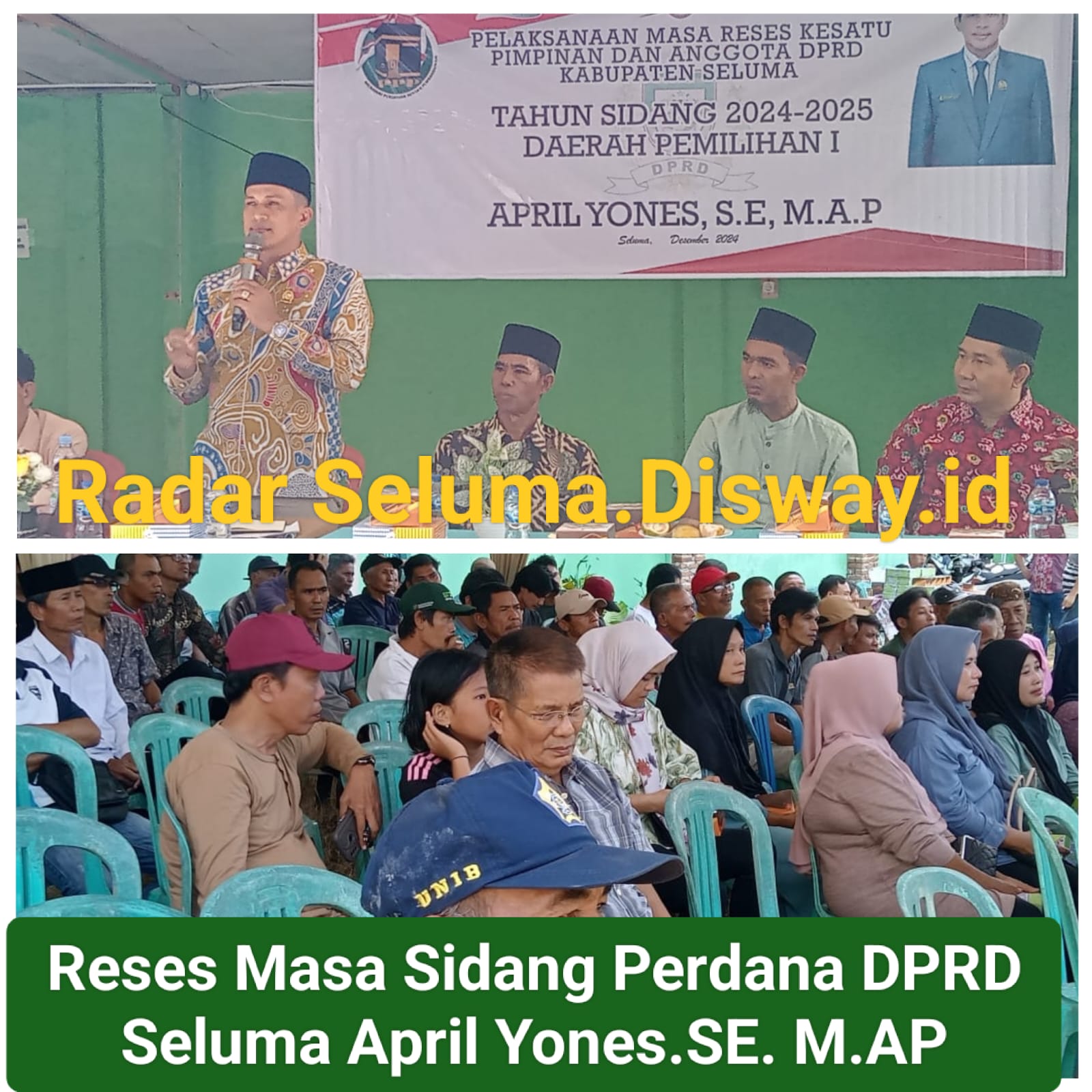 April Yones Jaring Asmara Warga Dapil I Sidang Perdana DPRD Seluma 