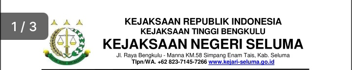 Lelang Kejaksaan Negeri Seluma