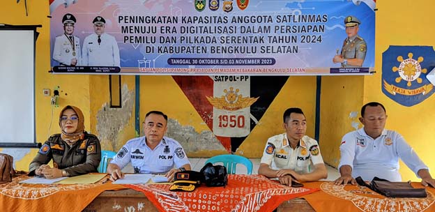  Menuju Era Digitalisasi  Persiapan Pemilu, LINMAS Bengkulu Selatan Jalani Pelatihan   